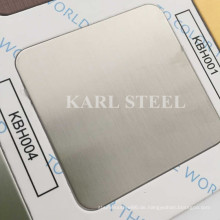 Edelstahl Silber Farbe Hairline Kbh004 Blatt für Dekorationsmaterialien